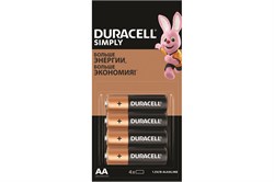 Элемент питания (батарейка) DURACELL Simply LR06, пальчиковый, щелочной, 1.5В, поштучно 89427