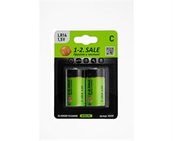 Элемент питания (батарейка) 1-2.SALE LR14/343 BL2, E1M, щелочной, 1.5В, 2шт. в блистере 88907