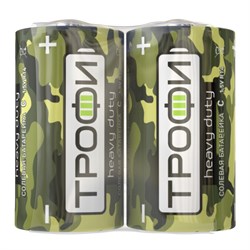 Элемент питания (батарейка) ТРОФИ Классика R14-2S, мизинчиковый, солевой, 1.5В 78943