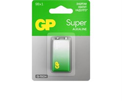 Элемент питания (крона) GP Super Alkaline 6LR61/LF22, щелочной, 9В, 1шт. в блистере 85198