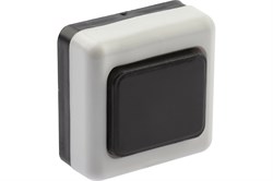 Кнопка звонка ЭРА D2 , белая, с черной кнопкой, 1 мелодия, пластиковая 89565