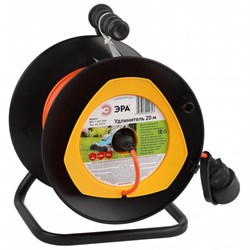 Удлинитель ЭРА RPx-1-2x1-20м, 1х20м, ПВС 2х1мм2, 10А, 2200Вт, без заземления, на катушке 72522