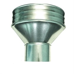 Воронка желоба водосточного классическая, диаметр 95мм, оцинкованная сталь 17274
