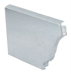 Заглушка желоба водосточного, 200мм, квадратная, левая, оцинкованная сталь 20936