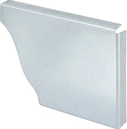 Заглушка желоба водосточного, 200мм, квадратная, правая, оцинкованная сталь 7057