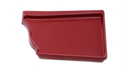 Заглушка желоба водосточного, 200мм, квадратная, правая, оцинкованная сталь с покрытием, RAL 3005 вишня 45239