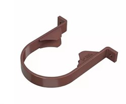 Хомут для желоба водосточного, 125/82мм, пластиковый ПВХ, RAL 8017 коричневый 30961