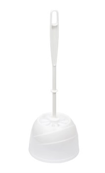 Ерш для туалета BEROSSI Aqua 19601, напольный, пластиковый, снежно-белый, с подставкой 69635