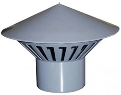 Зонт вентиляционный для внутренней канализации, 50мм, полипропиленовый, серый 210