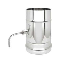 Шибер поворотный Везувий, диаметр 100мм, нержавеющая сталь 0.5мм 20746