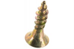 Саморез 3x12мм, универсальный, потайная головка, желтый цинк, упаковка 40шт, Стройбат 72039