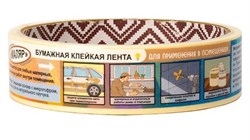 Лента малярная (скотч) Kroll Маляр 25/10, креппированная, для внутренних работ, белый 83980