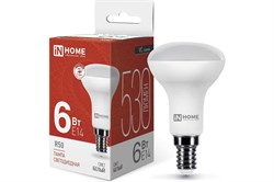 Лампа светодиодная IN HOME LED-R50-VC, 6Вт, 220В, 4000К, цоколь Е14 89834