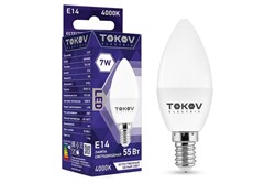 Лампа светодиодная TOKOV ELECTRIC TKE-C37-E14-7-4K, С37, 7Вт, 220В, 4000К, цоколь Е14 79649