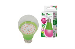 Лампа светодиодная UNIEL  LED-A60-8W/SPSB/E27/CLPLP30GP Фитолето, 8Вт, 220В, цоколь Е27 85057