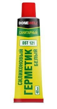 Герметик DONEWELL DST121, 40мл, санитарный, силиконовый, белый 89568
