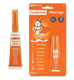 Клей секундный TDM Электрик Мастер Супер-клей, 3г 86074