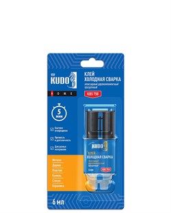 Клей-холодная сварка универсальный KUDO KBT-750, 6мл, двухкомпонентный, эпоксидный 85341