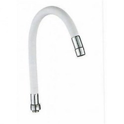 Излив/гусак для смесителя DOKORONA DK-768, гибкий, длина 500мм, белый 56567