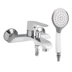 Смеситель для ванны 5210 GFmark, однорычажный, с коротким изливом 100мм, белая эмаль 66412