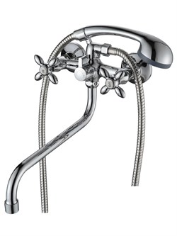 Смеситель для ванны AMMORE A4688, двухвентильный, излив 300мм, хром 89433