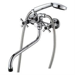 Смеситель для ванны AMMORE A4782-1, двухвентильный, излив 320мм, черный 89519