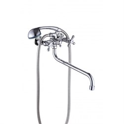 Смеситель для ванны Dikalan E6501-S24, двухвентильный, излив 350мм, хром 86094