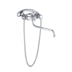 Смеситель для ванны Dikalan E6501-S99, двухвентильный, излив 350мм, хром 86096