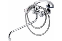 Смеситель для ванны Fauzt FZs-471-17, двухвентильный, излив 350мм, хром 87488