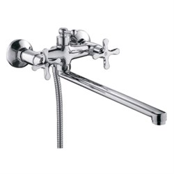 Смеситель для ванны FRUD R22601, двухвентильный, излив 390мм, хром 90037