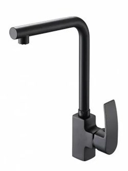 Смеситель для кухни AMMORE А5509-А, однорычажный, на гайке, черный 89904