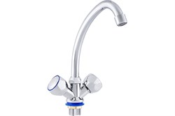 Смеситель для кухни Fauzt FZs-211-11, двухвентильный, на гайке, хром 87463