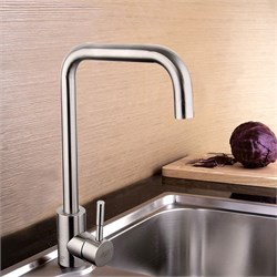 Смеситель для кухни FRUD R40052, однорычажный, на гайке, хром 90058