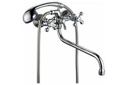 Смеситель для кухни LEDEME L5911, с гибким изливом, двухвентильный, на гайке, хром 90070