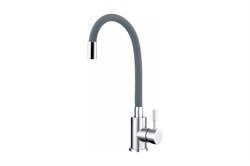 Смеситель для кухни TSARSBERG TSB-114-G005, с гибким изливом, однорычажный, на гайке, серый 87482