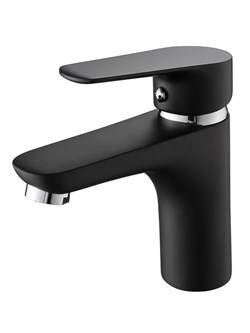 Смеситель для умывальника AMMORE A1003-A, однорычажный, излив 142мм, черный 89459