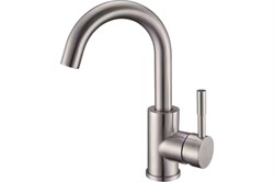 Смеситель для умывальника РМС SUS124-001F-1, однорычажный, излив 245мм, нержавеющая сталь 88379