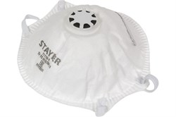 Полумаска фильтрующая STAYER KV-95, FFP2, многослойная, с клапаном 85633