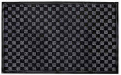 Коврик придверный Жаккард Ромб, 40x60см, влаговпитывающый, полиэстер, серый 90582