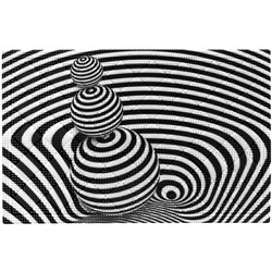 Коврик придверный Шары, 40х60см, фотопринт 3D, ПВХ 49973