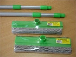 Окномойка AST, насадка 25см ST-120T, черенок 120см телескопический, окрашеная сталь, гладкий 25001