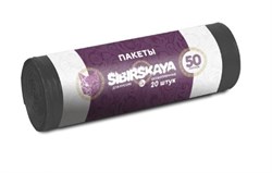 Мешки для мусора GRIFON GR SIBIRSKAYA 101-006, 50л (60л), 10мкм, ПНД, черные, в рулоне 20шт. 89749