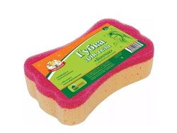 Мочалка для тела Умничка Бантик MPU0779, 175x110x40мм, поролон, с профильным массажным слоем 78686