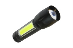 Фонарь ручной КОСМОС Ac1011Lith, с фокусировкой луча, аккумуляторный, кабель micro-USB, 1 XPE 3W+1COВ светодиода, 3 режима 65690