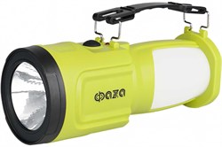 Фонарь ручной ФАZА AccuF8-L1W/L24-gn 5006669, аккумуляторный, встроенная вилка 220В/солнечная батарея, 1+24 светодиода, 2 режима 47272