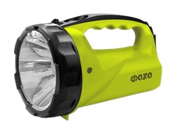 Фонарь ручной ФАZА F6-L1W-gn, аккумуляторный, сетевой шнур с разъемом IEC C1, 1 светодиод, 2 режима 36118
