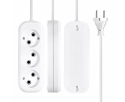 Удлинитель 1-2.SALE E1M 860457, ПВС 2x1мм2, 3 розетки, 1.5м, 10А, IP20, без заземления 84553