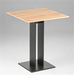 Стол обеденный На двоих 650x650x760мм, черный/дуб крафт золотой 90921