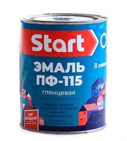 Эмаль ПФ-115 Start, черная , 0.4кг, глянцевая 85986
