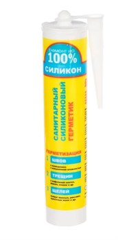 Герметик Ремонт на 100%, 260мл, санитарный, силиконовый, белый 90466